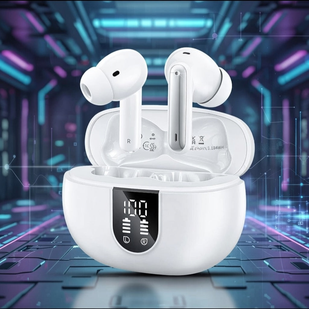 LED Display Bluetooth Earphones
